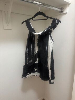 Silk black top